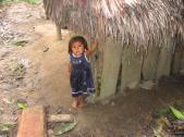 Petite fille de la communauté Sarayaku (Forêt amazonienne en Equateur Décembre 2006)